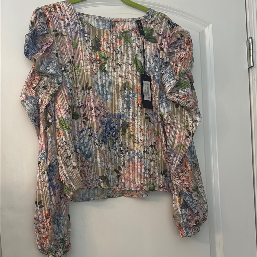 Floral Pleated Women's Top